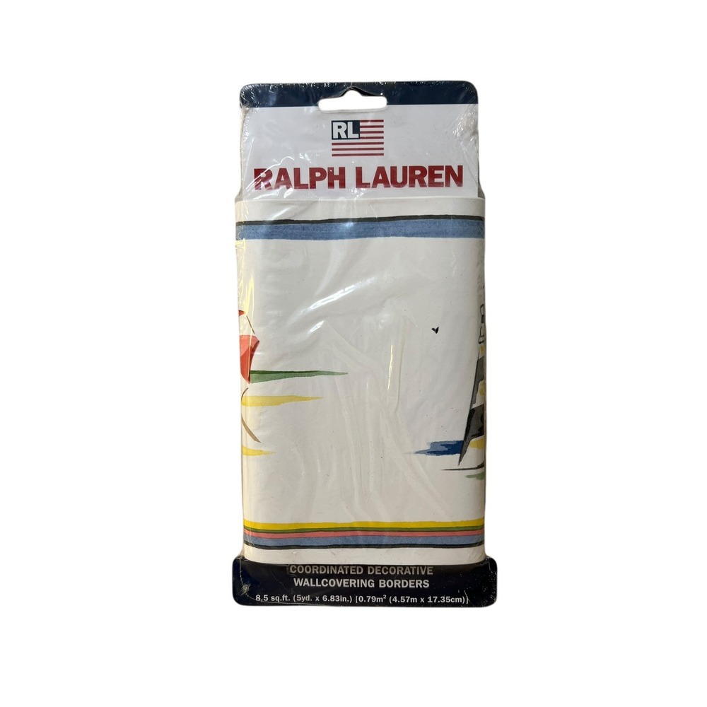 NEW Sealed Ralph Lauren Wallpaper Border Seacliff Sky Beach 8.5 Sq. Feet